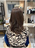 白髪カバー大人艶ブラウン×華やかレイヤー