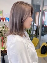 ステラ ヘア デザイン サロン(STELLA hair design salon)&nbsp;透明感ミルクティーベージュ×ミディアムボブ【浅野】