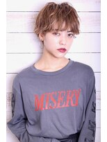 レンク(LENC)&nbsp;Coast.エアリーショート×ベージュ×ハイライト