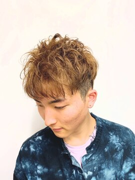 バーバーショップ テト キタヤマ(barber shop tete kitayama) クセ毛ツーブロック★ナチュラルベージュ