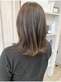 福山市美容室Caary 海外風外ハネロブ マロングレージュ