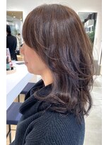 ステアケース 武蔵小杉店(stair:case)&nbsp;ミディアムレイヤー/脱白髪染めハイライト/前髪長め30代40代50代