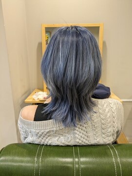 ヘアサロン ナノ(hair salon nano) ブルーシルバーウルフ