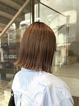 ヲタク(wotaku.) ナチュラルブラウンベージュカラーグレージュブリーチなしボブ