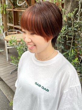 ラミエバイメルト 下北沢(lamie by melt) 花田/デザインカラー/オレンジカラー/インナーカラー/下北沢