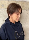ミセスくびれショート×白髪ぼかしハイライト30代40代50代60代◎