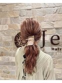 ルーズな簡単ヘアセット