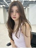 韓国ヘア似合わせレイヤーカット前髪顔周りカット大人美人