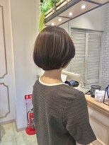 ラボヌールヘアー シェリ 久喜店(La Bonheur hair cheri)&nbsp;【cheri石川】ダスティベージュ/丸みショートボブ【久喜美容室】