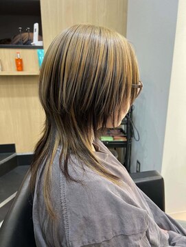 レム 仙台店(L.E.M) 中性ウルフ×デザインカラー《L.E.M仙台店》