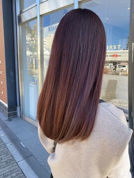 コワファースト 大分(COIFF1RST) レッドブラウン/艶髪/ブリーチなし