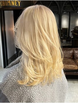 ノラ ヘアーサロン(NORA HAIR SALON) ホワイトブロンド抜きっぱなしブロンドレイヤー