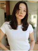 顔まわりレイヤー ロングレイヤー イルミナカラー表参道青山