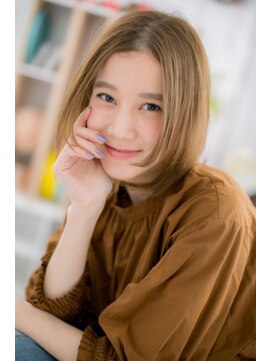 ヘアアンドビューティー ミック(Hair & Beauty miq) センターパートの大人カジュアルミディ(miq阿佐ヶ谷)