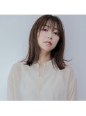 大人ナチュラルな透明感ミディアム