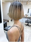 《knit銀座》大人可愛い20代30代40代ショートボブ丸み前下がり