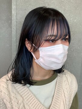 ロンドヴァリー 渋谷店(Lond vallee) 前髪カラーブルー！