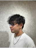 MEN’S HAIR/ブルーブラック/フェザーパーマ/本八幡