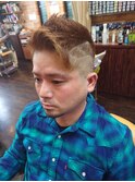 フェードからのカラー+レザーライン