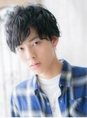 セミウエットくせ毛風な束感こなれ前髪パーママッシュV上尾