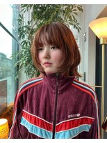 ルーヴェ(LOWE)&nbsp;【AYANO】2ショートウルフ×オレンジブラウン