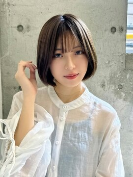 ルービック 奈良(Rubik's) レイヤーカットミニボブオリーブベージュ20代30代40代50代