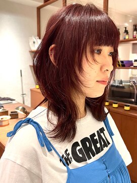 ウツギ(UTSUGI) ブリーチなしワンカラー☆カシスカラー