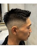 ショートスタイル/アップバング/スキンフェード