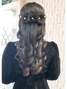 美容室 ロジェ(Roje) お花×ハーフアップ