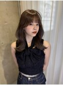 韓国ヘア/前髪/顔周りカット/レイヤー/透明感カラー/艶カラー