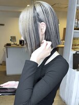 ブレイズヘアー(BLAZEhair)&nbsp;【ハイトーン×ブラック】ミルクティグレージュアンブレラカラー