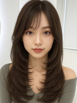 アンベル(ANBEL) レイヤーカット髪質改善ダブルカラーブリーチ西宮ハイライト