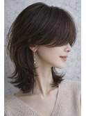 【LE】オリーブグレー/クラゲヘアー/ココアベージュ/レイヤー