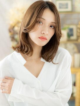 カバーヘア ブリス 北浦和(COVER HAIR bliss) カーテンバングくびれヘアひし形顔回りカットc7北浦和20代30代