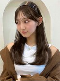 顔周りレイヤーカットべージュカラーくびれレイヤーカット