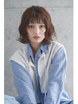 ファム(FAM)&nbsp;オン眉　ボブ　パーマ　シナモンベージュ　恵比寿　渋谷　代官山