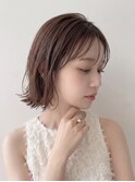 透明感ブラウン×小顔外ハネボブ