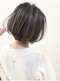前下がりハイライトボブ/kchiara福岡天神川野直人