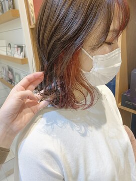 ネオリーブ アンド 渋谷店(Neolive &) 【neolive&】インナーテラコッタオレンジボブ