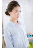 くすみカラーグラマラス抜け感ヘアアレンジc1