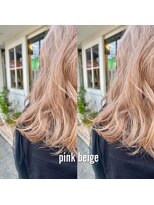 ヘアーエポック(hair epoque)&nbsp;大人かわいいピンクベージュくびれミディラベンダーカラー