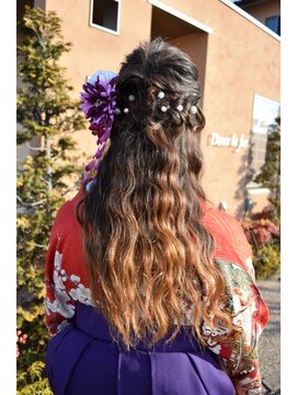 デュークス ラ フィ(Doux la fee) 卒業式袴着付け＋アップスタイル