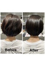 アイディール 心斎橋店(:ideal)&nbsp;艶の出る白髪染めと、酸熱トリートメントで頭を一回り小さく！