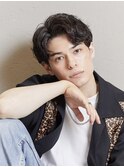 【銀座 ANFINI】モテる男のアップバングナチュラルパーマ