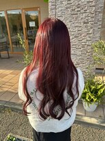 カイム ヘアー(Keim hair) こっくりカラー/レッド/赤みブラウン/赤髪/韓国風/抜け感ロング