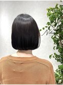 大人ボブ+透明感アディクシーカラー