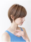 大人かわいい前髪セシルカットココアブラウンフリンジウェーブ