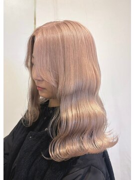 ベレーザ 渋谷(BELEZA) 11952ミルクティーベージュ韓国風巻きホワイトブロンドロング