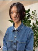 原宿ブリーチなしダブルカラーピンクベージュミディアムボブ20代