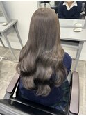 韓国 くびれロング レイヤー ワンホンヘア 小顔前髪